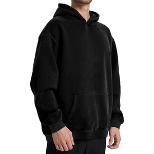 100% algodón peso pesado sólido pulóver Sudadera con capucha invierno impresión Digital liso teñido - Product Image 3