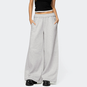 Manufacturer <strong>Baggy</strong> <strong>Trouser</strong> <strong>Women</strong> Wide Leg Open Bottom Pants Hem High Waist Breathable Eco-Friendly Windproof Cotton Blend Summer - Product Image 3