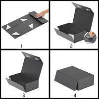 Boîte en papier pliable avec fermeture magnétique de luxe personnalisée pour robe, vêtements, boîte cadeau en carton magnétique