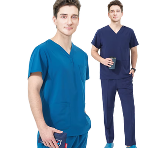 Uniforme Médico FMF de Origen Vietnamita para Hombre - 52% Algodón/45% Poliéster/3% Elastano, Tejido con Detección de Agujas - Product Image 1