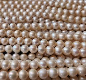 สายไข่มุกน้ำจืดสีขาวที่ไม่ผ่านการบำบัดจากธรรมชาติคุณภาพสูงเครื่องประดับอัญมณีหลวม - Product Image 6