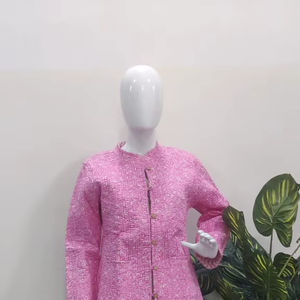Veste en coton fleuri faite à la main, veste matelassée en coton imprimé, veste de soirée, faite à la main, 100% coton pur, veste matelassée imprimée florale - Product Image 1