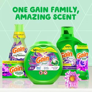 Detergente Líquido para Ropa Gain + Aroma Boost, Aroma Brisa Lunar, 107 Cargas, 154 fl oz, Compatible con Lavadoras HE - Product Image 5