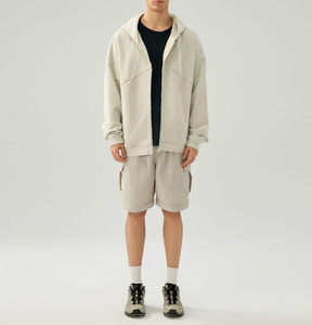 Oem personalizado lavado con capucha sin cuerdas de gran tamaño francés Terry sudaderas hombres Vintage apenado con capucha DDP envío - Product Image 4