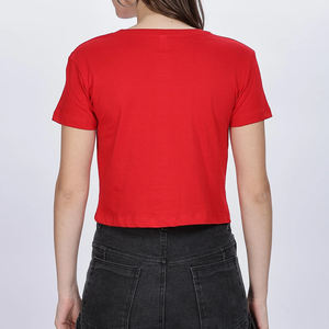 Camiseta Corta Deportiva de Verano para Mujer, 100% Algodón, Transpirable, Ecológica, de Secado Rápido, Anti-Pilling, con Logotipo Personalizado - Product Image 2