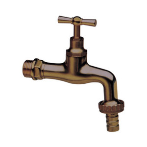 Rubinetto in Ottone Anticato 1/2" con Portagomma - Product Image 1