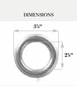 Wood Trends Classics Anneaux, pour pôle 2 ", acajou - Product Image 6