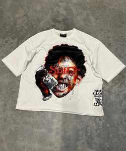 Camiseta estampada holgada antiarrugas de algodón 100% personalizada para hombre, camisetas de algodón orgánico de gran tamaño con cuello redondo y tela lisa en blanco - Product Image 4