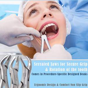 Fórceps Dentales Manuales de Acero Inoxidable de Alta Calidad para Extracción de Dientes en Adultos con Agarre Ergonómico para Uso Profesional - Product Image 3