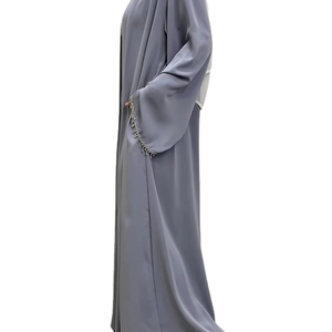 Eid Abaya Dubaï mariée robe de bal modeste femmes musulmanes arabe Sequin écologique respirant lait soie Maxi soirée islamique - Product Image 3