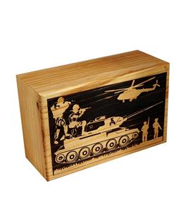 Handcrafted Horse <b>Wooden</b> Cremation Urns for Human Ashes Adult <b>Large</b> - Funeral Urn <b>Box</b> - Burial Urns (Forest Beer 1) - Product Image 5