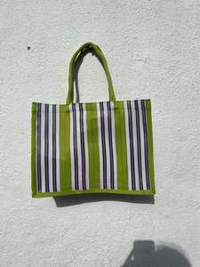 Bolsas de compras con patrón de rayas de polipropileno reciclado ecológico, Bolso pequeño reutilizable largo, opciones a granel disponibles en la India - Product Image 2