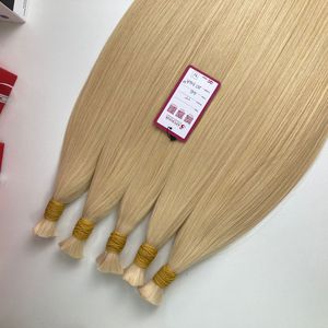 Cabello Remy de color rubio a granel de alta calidad 20 pulgadas recto 100% Remy Top en extensión de cabello - Product Image 1