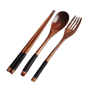 Meilleur ensemble de deux couverts en bois pour les ensembles de couverts de table de cuisine pour l'utilisation de couverts en bois de restaurant d'hôtel à la maison - Product Image 2