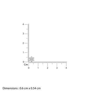 Impresionante Piercing de Nariz con Diamante <span class=keywords><strong>Blomma</strong></span> Dorado, Joyería Corporal Chapada en Oro Rosa de 14K con Circonita y Diseño Floral de Rosca - Product Image 6