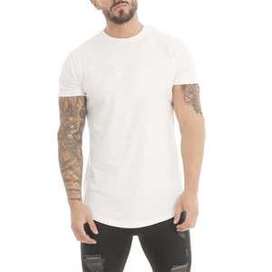 T-shirts en coton 100% respirants et écologiques à ourlet arrondi pour hommes avec logo personnalisé en gros, impression sérigraphique, vêtements de sport - Product Image 6