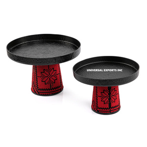 Ensemble de deux bols à chocolat avec couvercle en métal forme ronde bol doux design arabe nouveau bol à chocolat - Product Image 3