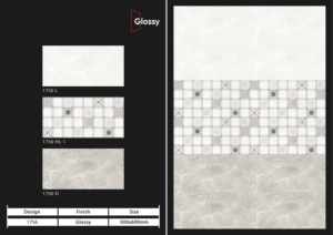 Carreaux muraux en céramique 300x600mm pour salle de bain et cuisine, finition brillante ou mate, texture effet sucre, design mural intérieur luxueux. - Product Image 3