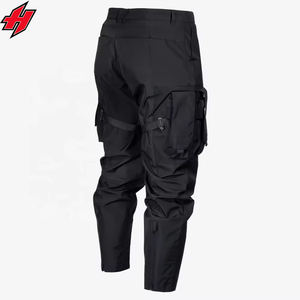 Cyberpunk กางเกงนินจา techwear กางเกงคาร์โก้มีกระเป๋ามีซิปสำหรับผู้ชายกางเกงฮิปฮอปสตรีทแวร์สีดำ - Product Image 4