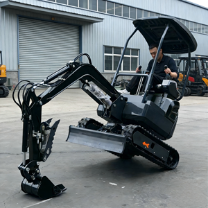 Mini-excavatrice sur chenilles compacte, petite machine à creuser pour l'aménagement paysager agricole - Product Image 1