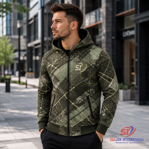 Sudadera con capucha y cremallera personalizada estilo urbano, estampado de mapa urbano, venta al por mayor, con cremallera completa, logotipo OEM, chaqueta de forro polar, ropa. - Product Image 6