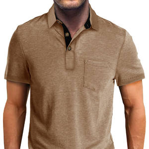 Camisetas polo para hombre de diseño moderno y ligero, con logotipo personalizado impreso, 100% algodón, estilo Ringer. - Product Image 2