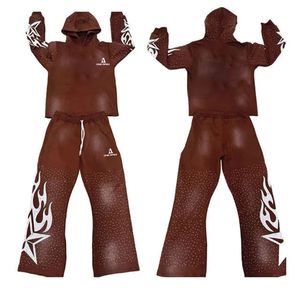 Chándal de hombre más vendido personalizado al por mayor 100% algodón nuevo diseño Sun faded serigrafía chándales con capucha - Product Image 6