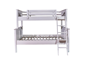 Vente à chaud de lits superposés en bois de caoutchouc massif blanc au design moderne Dakota extensible et peu encombrant - Product Image 4