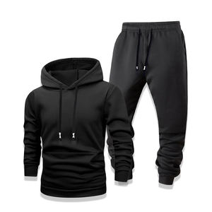 Conjunto Deportivo Casual Estampado de Algodón Grueso de Corte Regular, 360 Gramos, Sudadera con Capucha y Pantalones de Chándal Unisex - Product Image 4