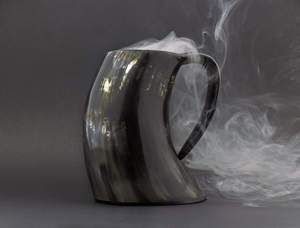 100% Tasse en corne de buffle noire faite à la main de qualité supérieure - Product Image 2