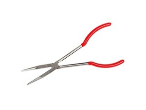 Pinzas de crisol de 45 90 grados de mango largo, Alicates de punta de aguja curva, ángulo recto curvo para herramientas de fabricación de joyas, certificado CE - Product Image 5