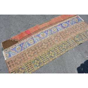 Clásico Beige tradicional 2,7X5,8 pies Vintage alfombra turca lana viscosa látex respaldo rectángulo Patchwork patrón 10mm espesor - Product Image 4