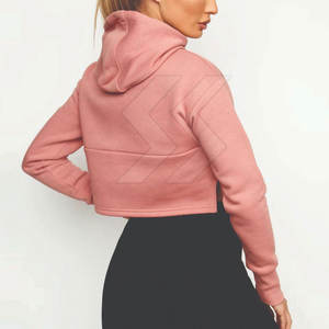 Breathable Lightweight <b>Fleece</b> <b>Women</b> Crop <b>Top</b> Hoodies Premium Quality Casual Wear <b>Women</b> Crop <b>Top</b> Hoodies - Product Image 3