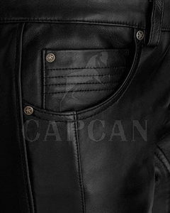 Pantalones de Cuero para Hombre, Nuevo Estilo, Logotipo Personalizado, Ligeros, Cintura Media, Precios Razonables, Más Vendidos - Product Image 4