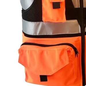 Gilet haute visibilité pour hommes sur mesure respirant qualité supérieure anti-rides nouveau design cousu style décontracté toile prix de gros - Product Image 6