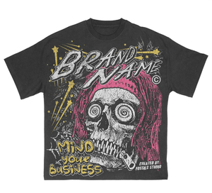 T-shirt pour homme en coton pur de haute qualité, impression DTG rétro délavée, style hip-hop, entièrement imprimé, vêtements pour homme surdimensionnés, 100% coton - Product Image 3