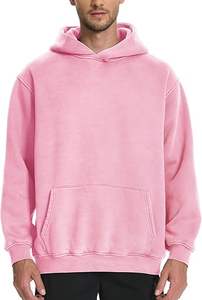 Sudaderas con Capucha Casuales de Invierno para Hombre, Lavado Ácido, Color Sólido, Corte Regular, 100% Algodón Felpa - Product Image 2