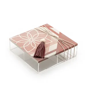Square Dessert Box Best Selling Clear Acrylic Large Size Candy Sweet Container Storage Box For Wedding and Restaurant Usage