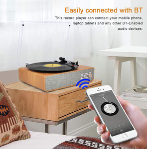 Профессиональный виниловый мини-проигрыватель граммофона с логотипом на заказ, Bluetooth, оптом - Product Image 4
