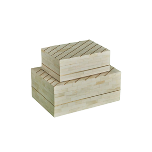 Boîte de rangement pour bijoux en incrustation d'os de forme personnalisée Design admirable différentes tailles étui à bijoux en bois élégant et élégant - Product Image 1