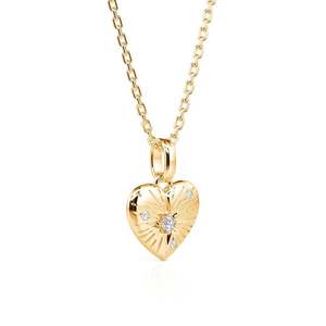 Collier personnalisé Jeulia avec pendentif cœur gravé et pierre de naissance, simple et élégant pour tous les jours - Product Image 3