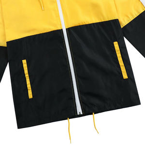 Chaqueta cortavientos con capucha y cremallera completa informal personalizada para hombre, chaqueta impermeable bordada transpirable ligera de talla grande - Product Image 4