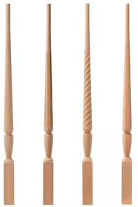 Hermosa madera maciza sin terminar Roman Newel Post Escaleras de lujo Columna grande decorativa Balaustre tallado a mano Muebles para el hogar - Product Image 2