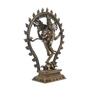 Fancy Modern Design Natraj Brass Figurine Home Decorative Golden Table Centerpiece Animal Pattern Available for Bulk Sale India - Product Image 3