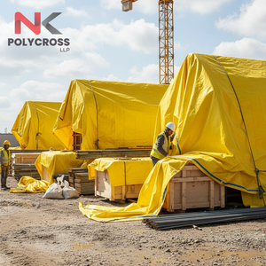 Bâche de génie civil pour travaux extérieurs, bâche en PVC renforcé pour machines, matériaux et chantiers industriels - Product Image 1