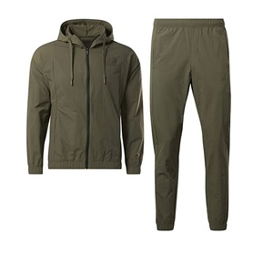 Chándal de algodón 100% transpirable de marca privada unisex para hombre y mujer, traje de jogging de lana tecnológica ajustado de color sólido para maternidad - Product Image 1