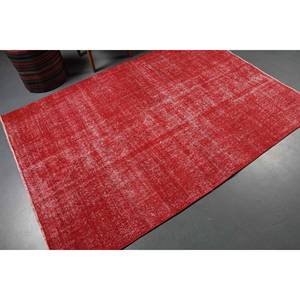 Alfombra turca Vintage moderna roja de 4,9 pies X 7 pies, tejido plano, lana de PP, respetuosa con el medio ambiente, patrón de retazos de pila media, respaldo de látex, comedor - Product Image 2