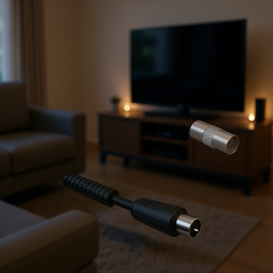 Cable de Audio y Video Negro de 3 m, Antena de TV de 85 Db con Adaptador, Modelo 00205306 - Product Image 3