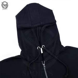 เสื้อฮู้ดดี้ผู้ชายผ้าฝ้ายฟลีซ 100% ทรงโอเวอร์ไซส์ สำหรับฤดูหนาว สีพื้น ซิปหน้า เป็นมิตรกับสิ่งแวดล้อม บริการ OEM แห้งเร็ว ปี 2025 - Product Image 6