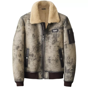 แจ็กเก็ตกันลมหุ้มฉนวนแฟชั่นกันความร้อนผ้าใบหนังแท้ระบายอากาศสไตล์สตรีท - Product Image 5